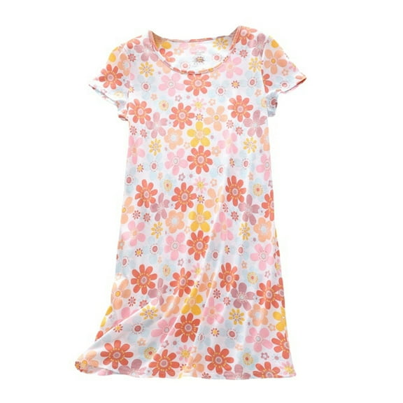 Xingpeng Night Shirts for Women Sleepwear Multi-Color Xl Women's Nightgown Women's Plus Size Cute Home Clothes Knitted Cotton Sweet and Short Sleeved Round Neck Pajamas