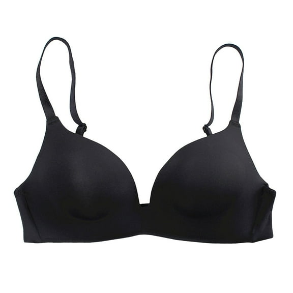 Xingpeng Sports Bras for Women Black S Student Girl Thin Solid Color Bra Underwear Bralette