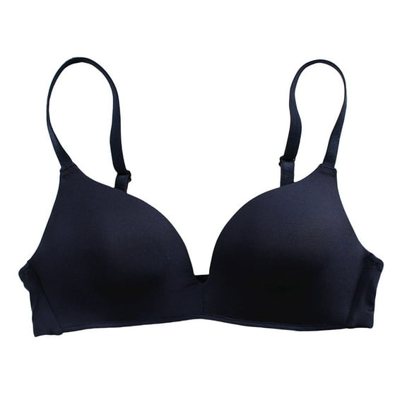 Xingpeng Sports Bras for Women Blue L Student Girl Thin Solid Color Bra Underwear Bralette