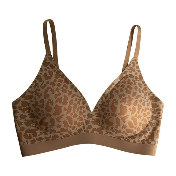 Xingpeng Sports Bras for Women Brown L Womens No Underwire Bras Plus Size Comfort Soft Bras Supportive Bralettes Cute Strong Support Sports