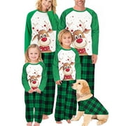 XINGQING Family Christmas Pjs Matching Sets Baby Christmas Matching Jammies for Adults and Kids Holiday Xmas Sleepwear Set