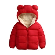 Xingqing Toddler Baby Girl Winter Snowsuit 3D Ears Hooded Coat Jacket Warm Zip Outerwear 6-12 Months