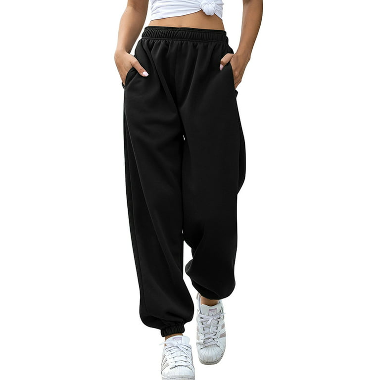 Jvini Joggers for Women Active Womens Relaxed Tie Sweatpants - High Waist Elastic Drawstring Casual Jogger Pants