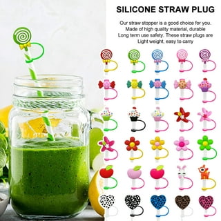  Straw Cover Cap for Stanley Cup, 12PCS Cute Silicone Straw  Topper Reusable Drinking Straws Tips Lids - Dust Proof Straw Plugs Cloud Straw  Charms Protector Cover for 1/4inch(6mm) Straw Tips 