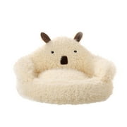 Xinhuadsh Alpaca Cat Litter Winter Warm Nest with Plush Pads Anti-slip Bottom Raised Edges PP Cotton Joint Relief Cat Bed