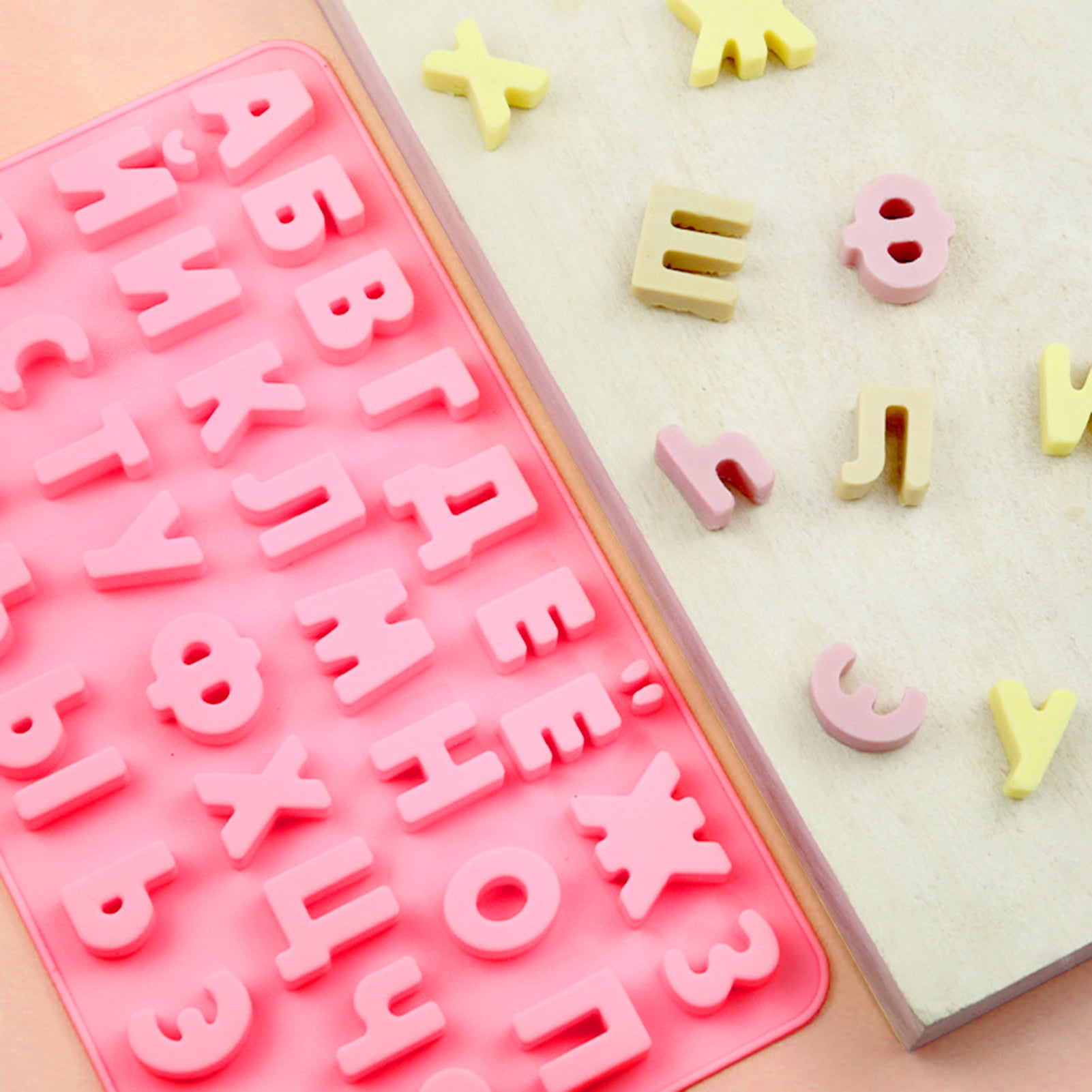 3pcs Silicone Alphabet Number Letters Fondant Mold Birthday Cake Decorating Tool