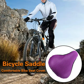 Domain Cycling Premium Bike Gel Seat Cushion Cover 10.5X7 Purple NEW