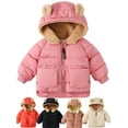 thumbnail image 1 of Xinhuaya 1-6T Little Girl Boy Ear Hooded Puffer Coat Kid Thickness Snowsuit Jacket Outwear, 1 of 8