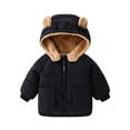 thumbnail image 1 of Xinhuaya 1-6T Little Girl Boy Ear Hooded Puffer Coat Kid Thickness Snowsuit Jacket Outwear, 1 of 7