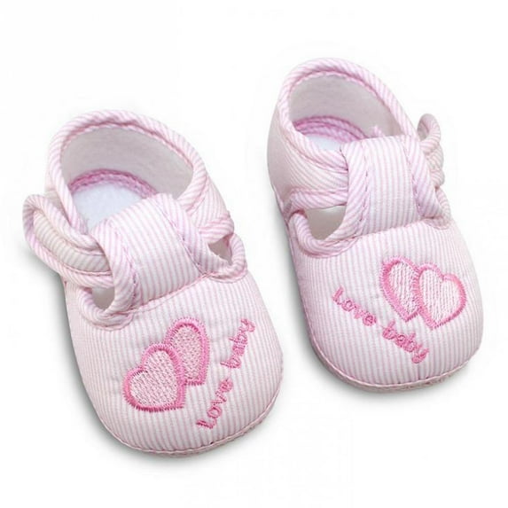 Xinhuaya Baby Girl Shoes Cute Heart Print Baby Boy Shoes Anti-slip Soft Cotton Soled Sneaker