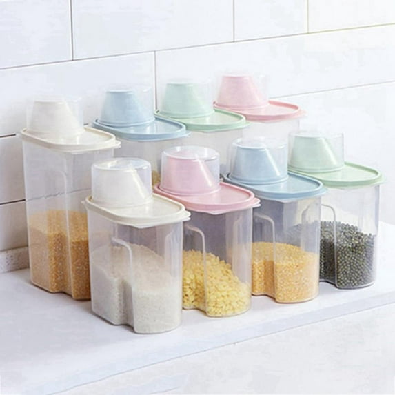 Xinhuaya Clear Plastic Airtight Rice Food Storage Jar