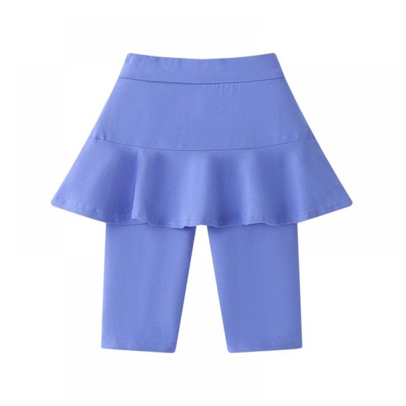 Xinhuaya Kids Baby Girls Leggings with Ruffle Tutu Skirt Pants Stretchy Leggings Knee-Length Trousers 3-11Y