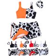 thumbnail image 1 of Xinhuaya Kids Girls 4Pcs Bikini Swimwear Little Girls Swimdress Beach Tankini Bathing Suit Set, 1 of 5