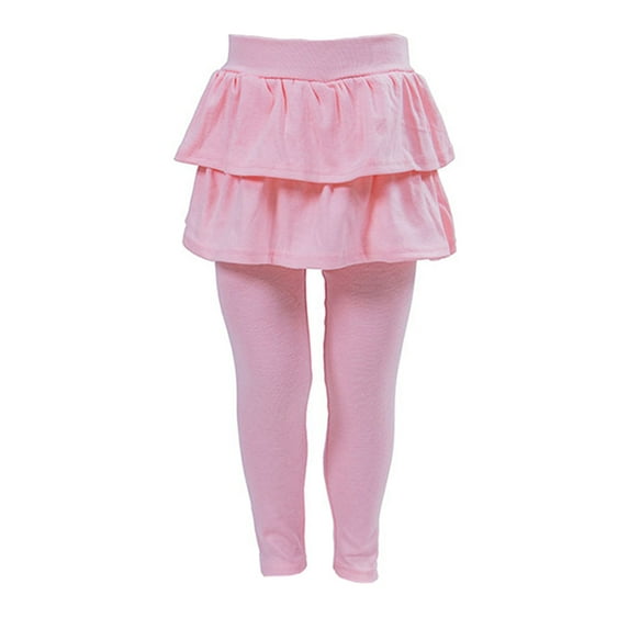 Xinhuaya Little Girls Leggings with Ruffle Tutu Skirts Kids Footless Tights Pants Fall Winter Clothes 4-10T