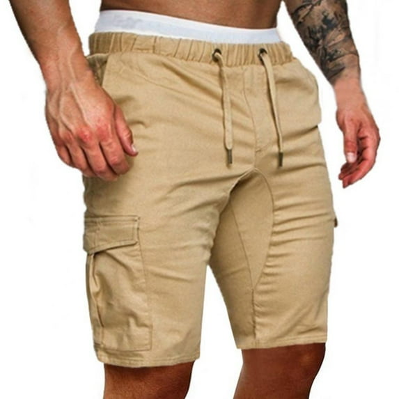 Xinhuaya Mens Slim Fit Cargo Shorts Multi Pockets Short Pants Summer Clothes