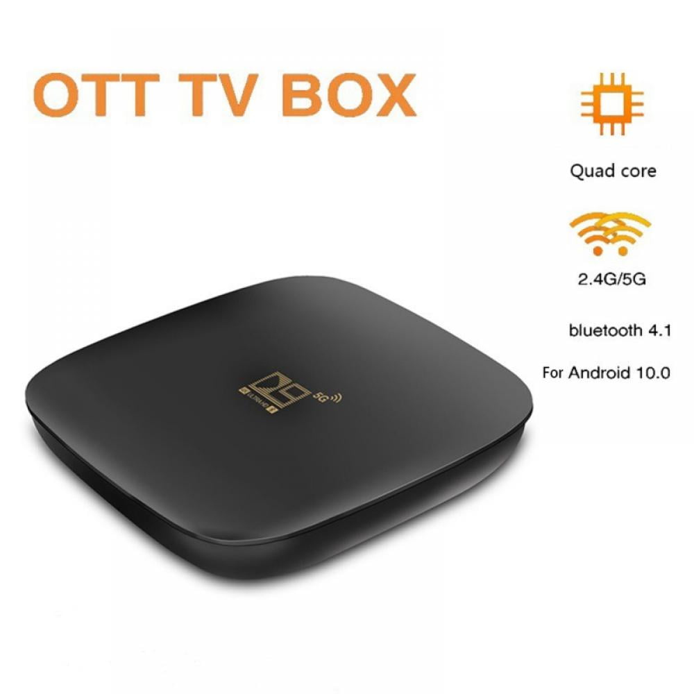 OTT Android 9 TV Box, Dual-Band WiFi, Bluetooth, Quad-Core CPU, 4K