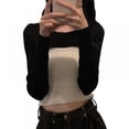 thumbnail image 1 of Xinhuaya Spring Women Knitted Top Short Sweater Pullover Jumper Tops O-Neck Cropped Sweater, 1 of 6
