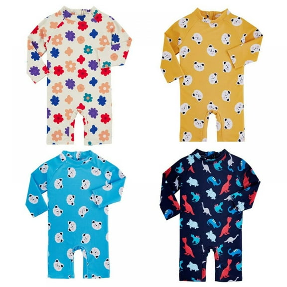 Xinhuaya Toddler Boys Girls Swimsuit One Piece Kids Baby Bathing Suit Swimwear Rash Guard Surfing Suit UPF 50+ 1-7 Y