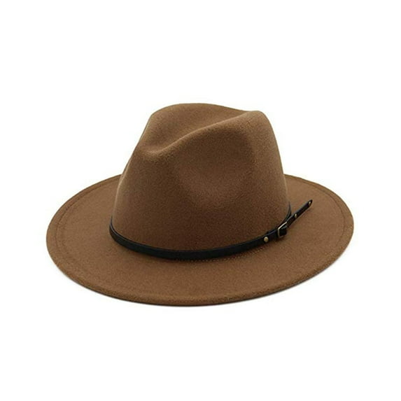 Xinmulight Jazz Cap Wide Brim Breathable Solid Color Fedora Hat Winter Floppy Women Cap Streetwear