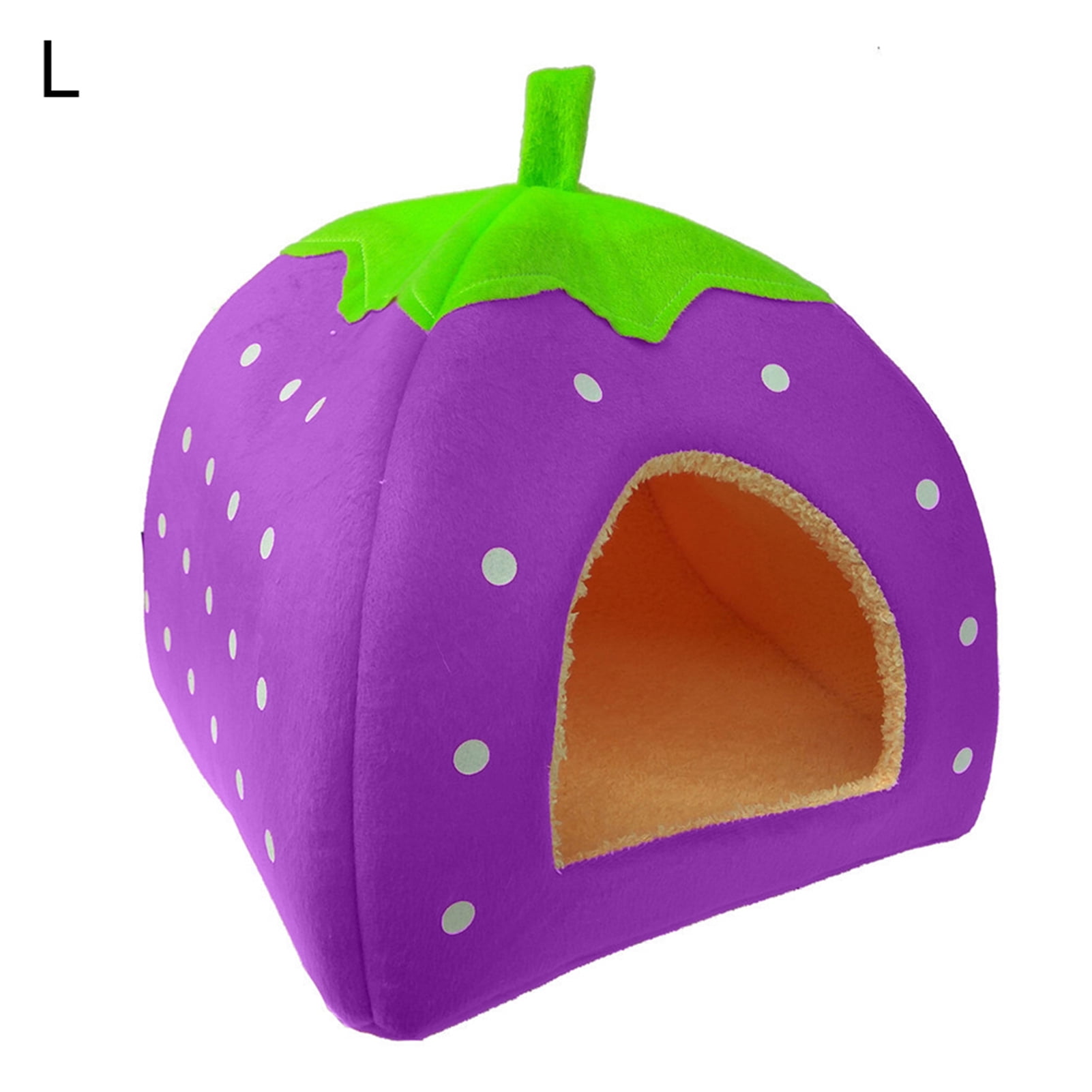 Xinmulight Strawberry Dog Puppy Cats Indoor Foldable Soft Warm Bed Pet