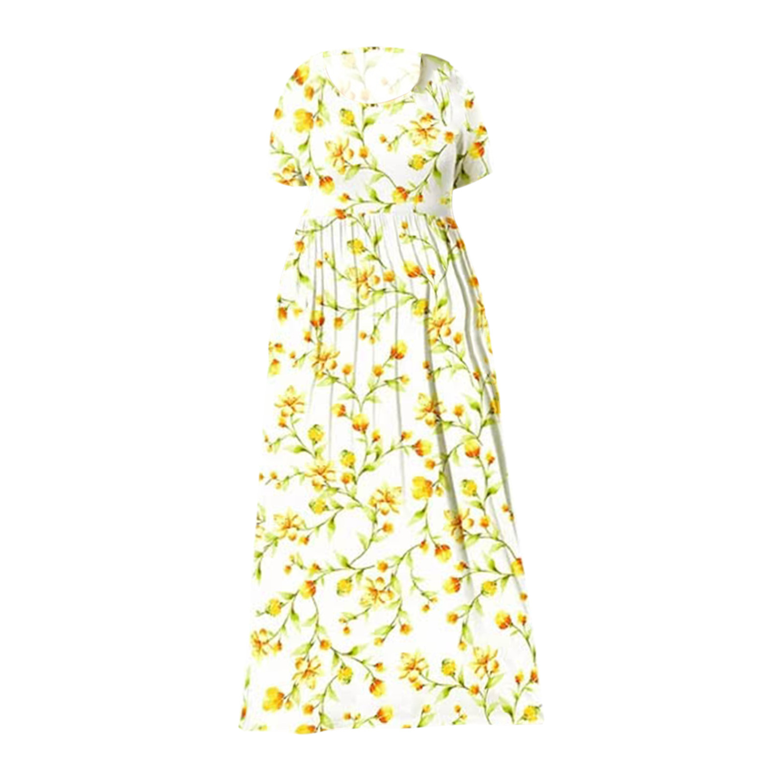 Xinqinghao Dress for Women Women'S Print Long O Neck Size Dress With ...