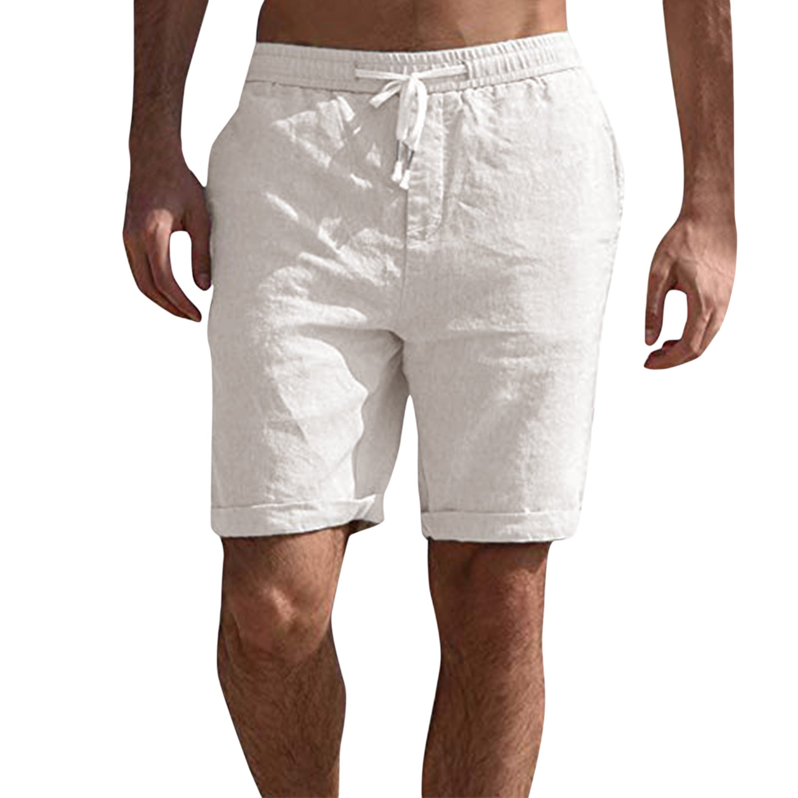 Xinqinghao Men Pants For Hot Weather Men's Summer Casual Drawstring