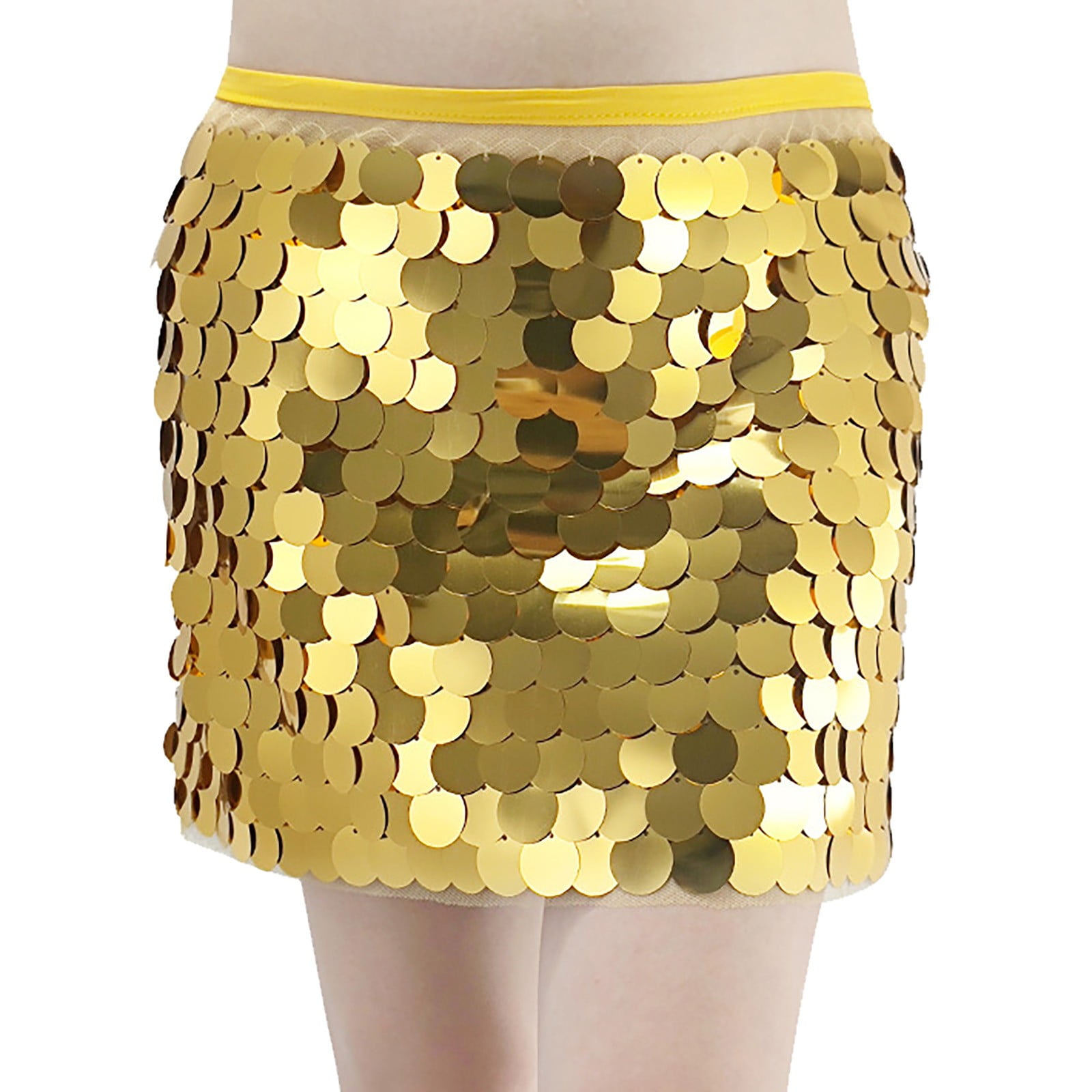 Xinqinghao Skirts for Women Glitter Mini Dress Glitter Body Dance Dress ...