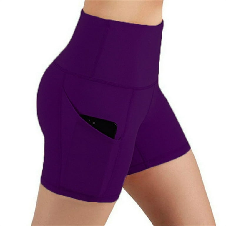 Plus size yoga shorts with pockets online