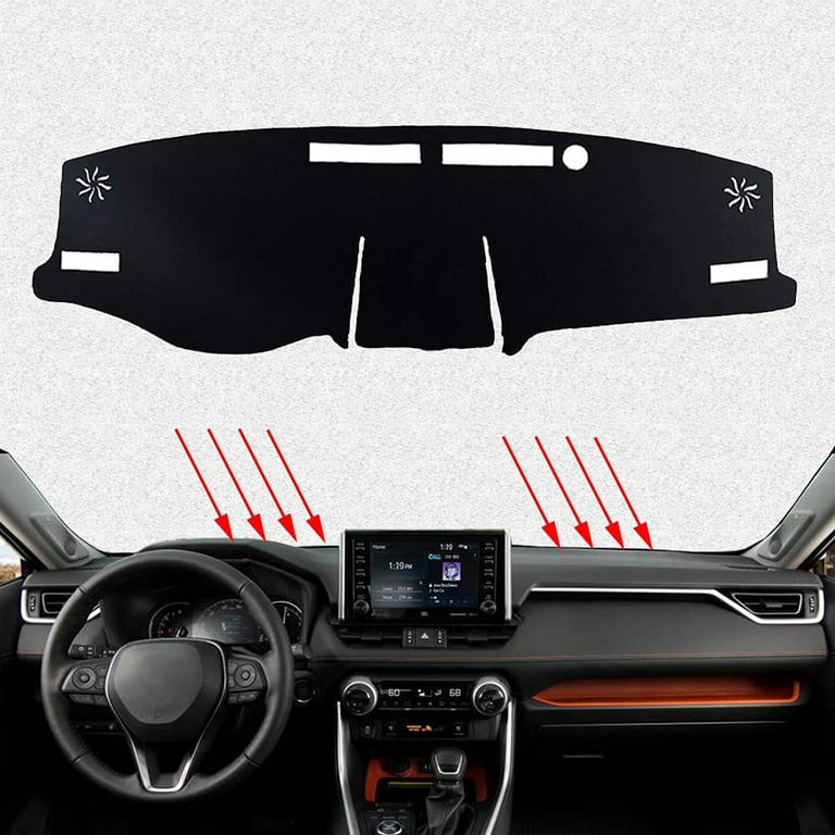 Xinrsheag Dashboard Cover Mat Custom Interior Accessories Dash Covers  Reduces Glare Eliminates Cracking for Toyota RAV4(2019 2020 2021 2022 2023)  RAV4