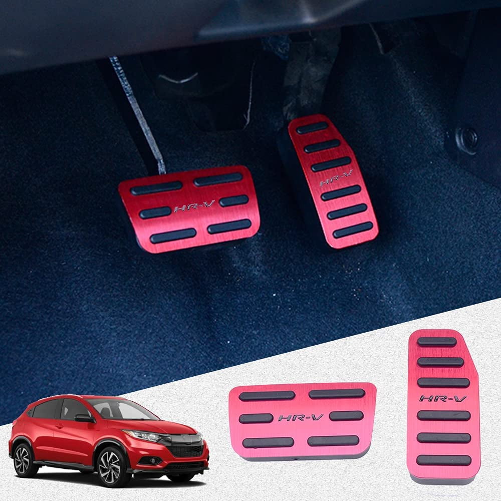 XITER 2-Piece Aluminum Alloy Pedal Covers For Honda Pilot 2016-2024 - Non-Slip, Black