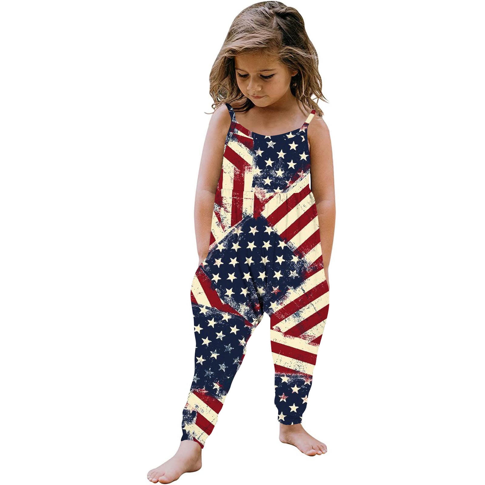 Uklsqma Baby Fourth of July Outfit Girl Toddler Girls Kids Printing
