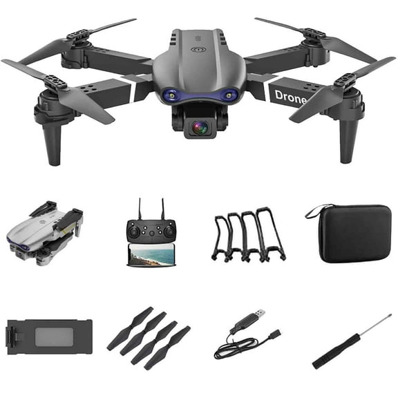 Xinsrenus Brushless Drone 4K HD Aerial Photography, Foldable Obstacle Avoidance Quadcopter with GPS Positioning, Long Range Remote Control Aircraft for Adults Beginners