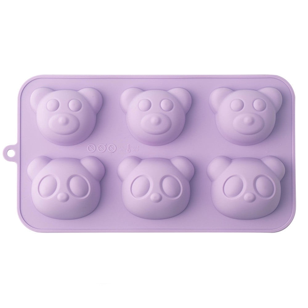 Xinsrenus Cute Bear Silicone Baking Pan, 6-Cavity Non-Stick Cake for ...