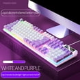 thumbnail image 1 of Xinsrenus Floating Gaming Keyboard USB Wired, Ergonomic Slim Mechanical Feel Keyboard, Water-Resistant RGB Backlit Keyboard for Desktop PC Laptop, 1 of 5