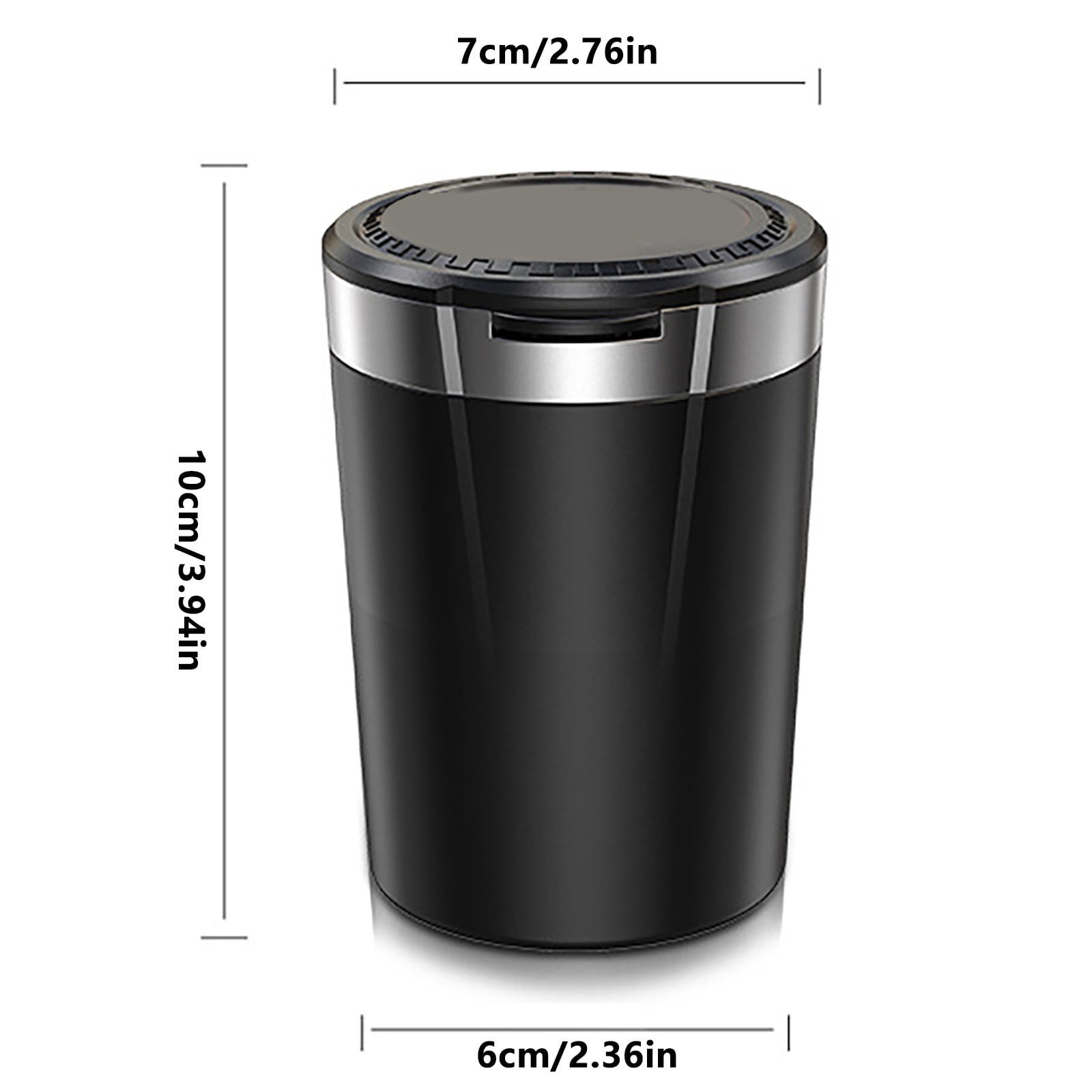 Xinsrenus Portable Car Ashtray with LED Light, Stainless Steel Liner ...