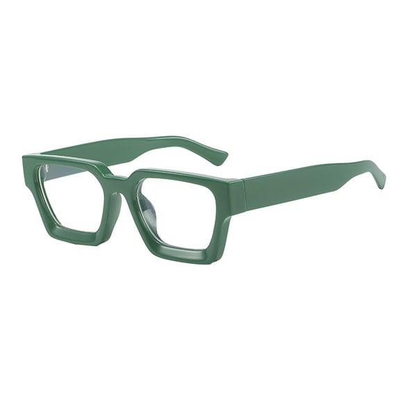 Xinwanna 1 Pair Retro Style Glasses Blue Light Blocking Square Frame Glasses UV Protection Flat-Light Mirrors Eyewear Vacation Accessory (Green)