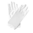 thumbnail image 1 of Xinwanna 1 Pair Short Thin Dance Gloves Breathable Non-slip Sweat-absorption Milk Silk Satin Stretch Gloves Costume Accessories (White,One Size), 1 of 13