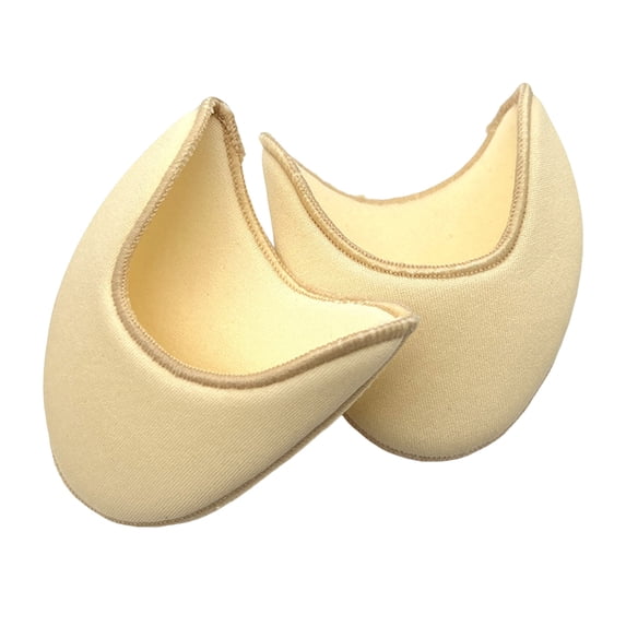 Xinwanna 1 Pair Sponge Insert Pads for Ballet Shoes Forefoot Pressure Relief Reusable Washable Toe Protector for Ballet Dance Performance And Daily Wear (Skin,S)