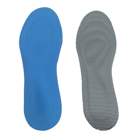 Xinwanna 1 Pair Women Men Insoles 3D Design High Elasticity Anti-slip Super Soft Breathable Sweat Absorption Sponge Nano Deodorant Women Insoles Sports Accessories (Grey,41-42)