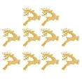 thumbnail image 1 of Xinwanna 10Pcs Plastic Reindeer Hanging Ornaments Christmas Tree Glitter Elk Decorations Holiday Party Xmas Gifts (Golden), 1 of 13