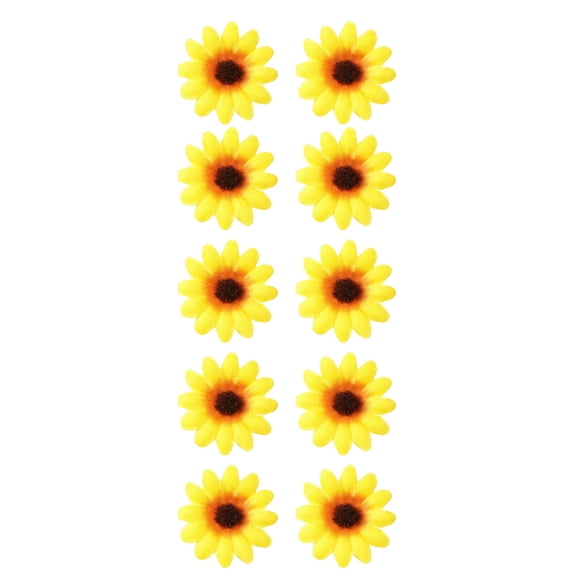 Xinwanna 10Pcs Sunflower Hair Clips Mini Flower Hairpins Bang Pigtail Hair Pins Women Beach Wedding Bridesmaid Hair Accessories (Yellow)