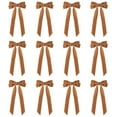 thumbnail image 1 of Xinwanna 12Pcs Christmas Velvet Bows Rustic Vintage Velvet Ribbon Bows for DIY Crafts Gift Wrapping Tree Garland Wreath Xmas Decoration (Type C), 1 of 13