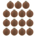 thumbnail image 1 of Xinwanna 15 Pcs Velvet Christmas Ball Ornaments 3.15 Inch Flocked Plastic Ball Xmas Tree Hanging Decoration for Holiday Party Decor (Brown), 1 of 13
