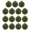 thumbnail image 1 of Xinwanna 15 Pcs Velvet Christmas Ball Ornaments 3.15 Inch Flocked Plastic Ball Xmas Tree Hanging Decoration for Holiday Party Decor (Green), 1 of 13