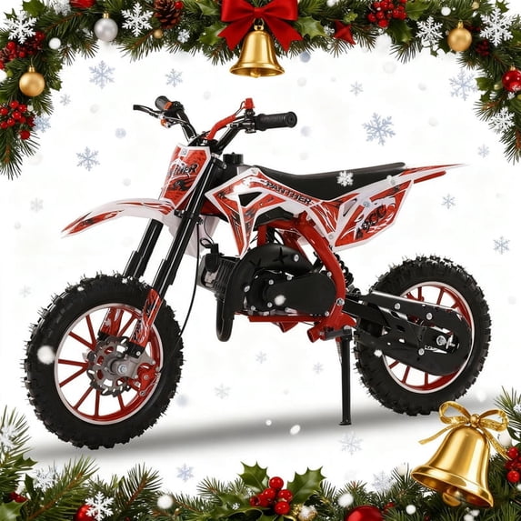 Xinwanna 49cc 2 Stroke Pocket Motorcycle,Mini Gas Powered Bike for Kids with Strong Dual Brake,Pocket Motorcycle Max Speed 20 Mph,Mini Motorcycle Max Weight 330 LBS