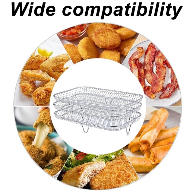 Xinwanna Air Fryer Rack, 3 Stackable Cooling Racks for Airfryer