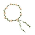 thumbnail image 1 of Xinwanna Assorted Colored Rose Flower Crown for Women Floral Bohemian Headpiece Fairy Wreath Headband with Green Leaves for Wedding Party Vacation Photography Props (Light Pink), 1 of 13