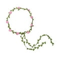 thumbnail image 1 of Xinwanna Assorted Colored Rose Flower Crown for Women Floral Bohemian Headpiece Fairy Wreath Headband with Green Leaves for Wedding Party Vacation Photography Props (Pink), 1 of 13