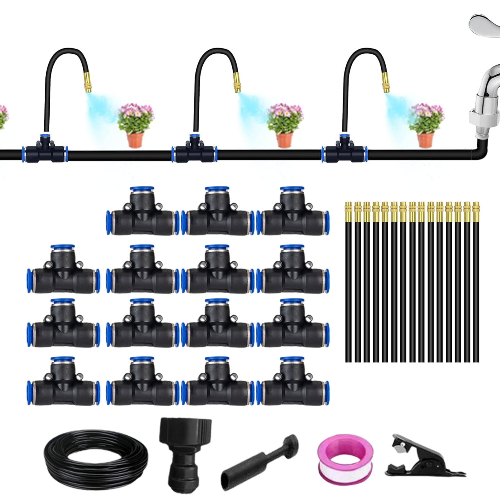 Xinwanna Automatic Irrigation Kit for Lawn Patio Plants Fruit Trees