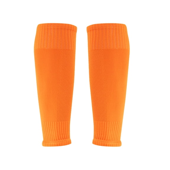 Xinwanna Calf Compression Sleeve for Women Men Footless Compression Socks for Shin Splint Pain Relief Leg Support Sleeve for Running (Orange,One Size)